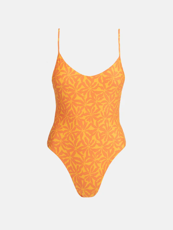 Rhythm - Allegra Tie Back Minimal One Piece - Orange