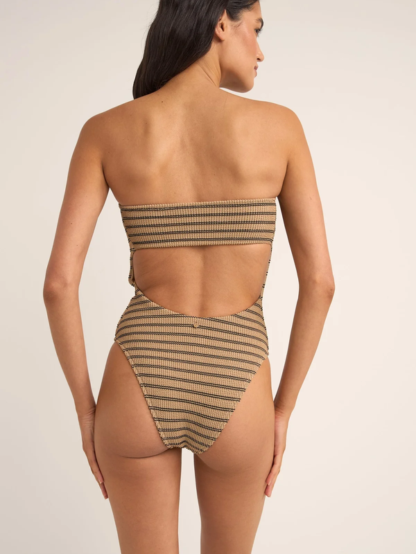 Rhythm - Sol Stripe Strapless One Piece - Black