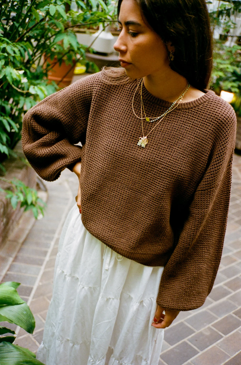 Rhythm - Classic KNIT JUMPER - CHOCOLATE