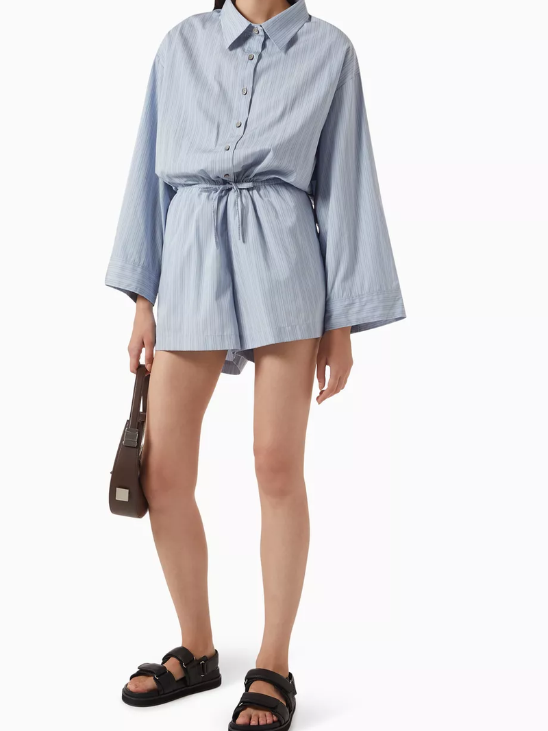 Faithfull - Freja Playsuit - Blue Pinstripe