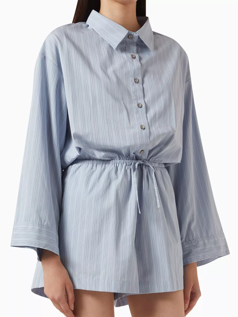 Faithfull - Freja Playsuit - Blue Pinstripe