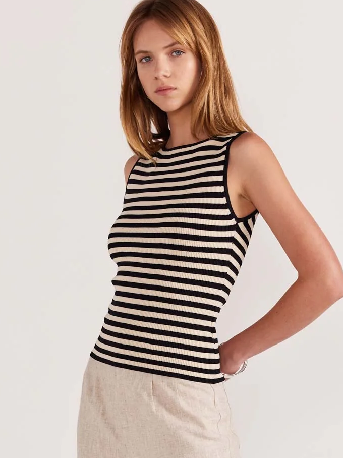 Staple The Label - Mia Stripe Knit Tank