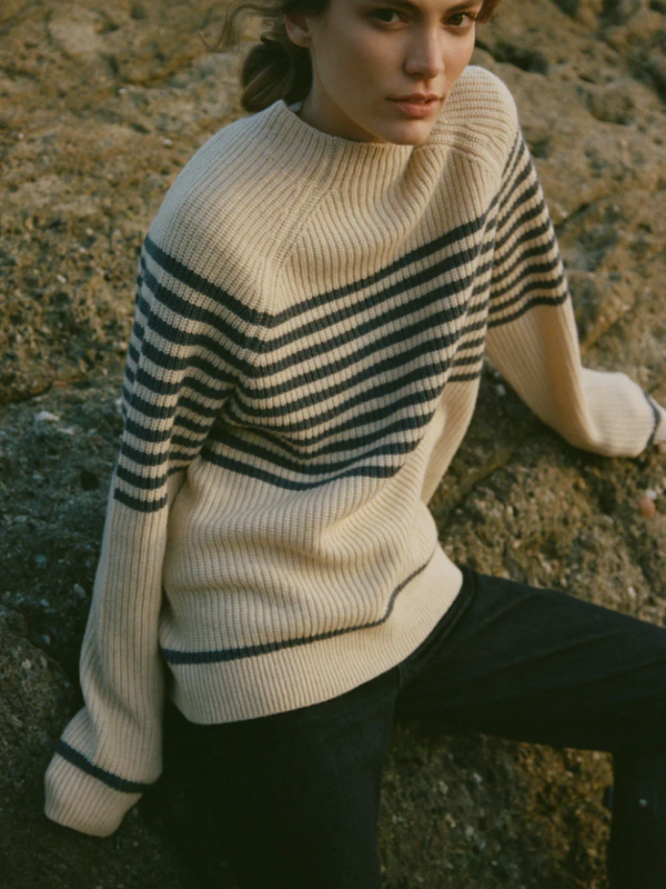 Wyeth - LAURA MOCK NECK SWEATER - Oatmeal French