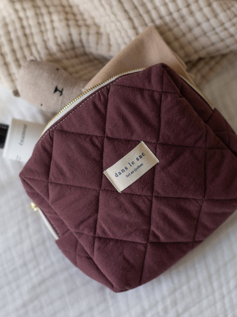 Dans Le Sac - Quilted Pouch - Plum