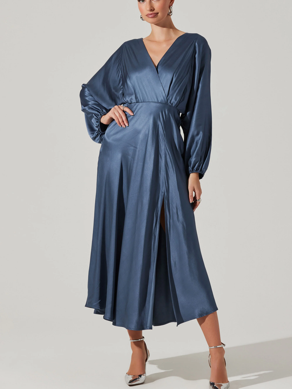 ASTR - Kimiko Dress - Slate Blue