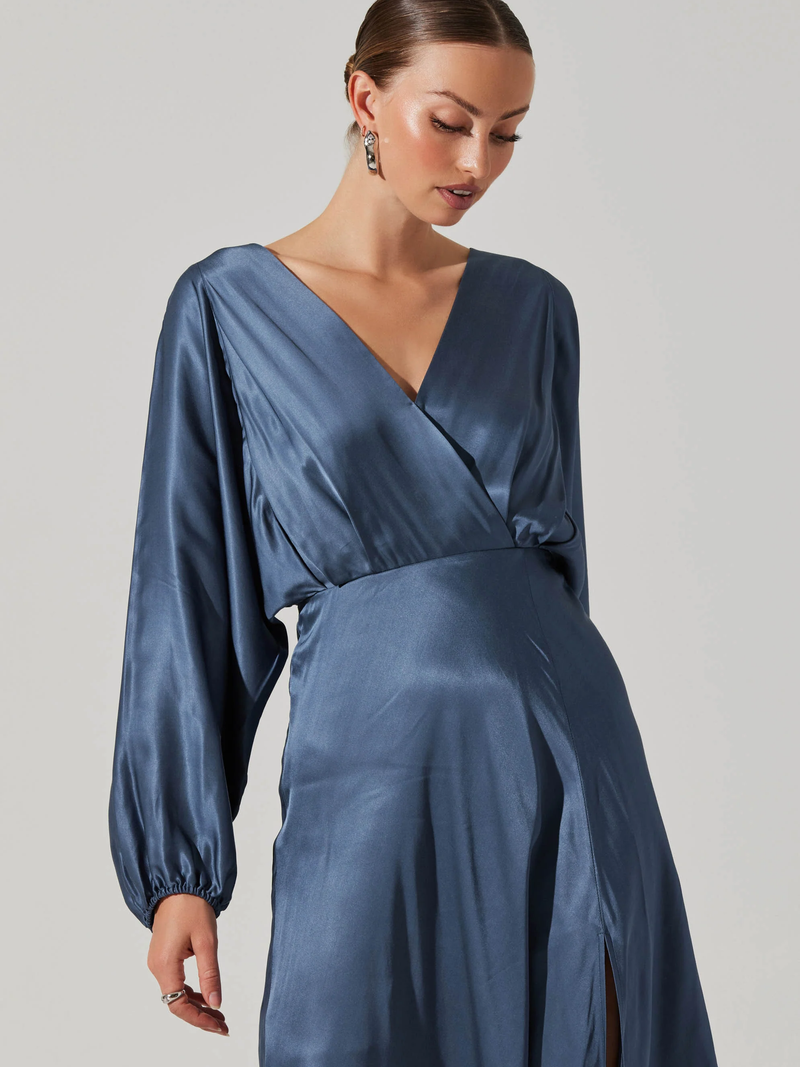 ASTR - Kimiko Dress - Slate Blue