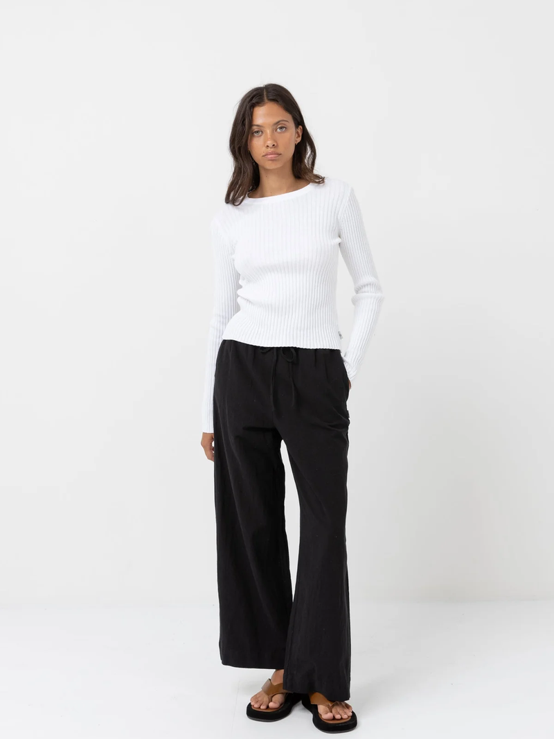 Rhythm - Classic Drawstring Pant - Black