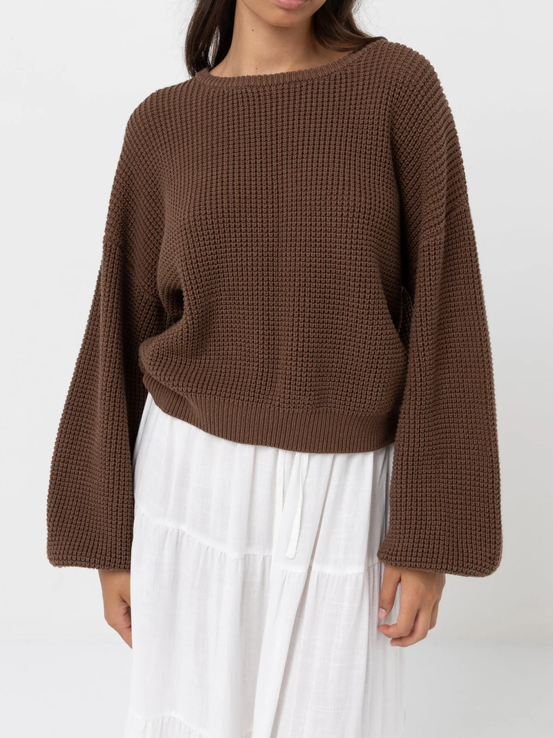 Rhythm - Classic KNIT JUMPER - CHOCOLATE