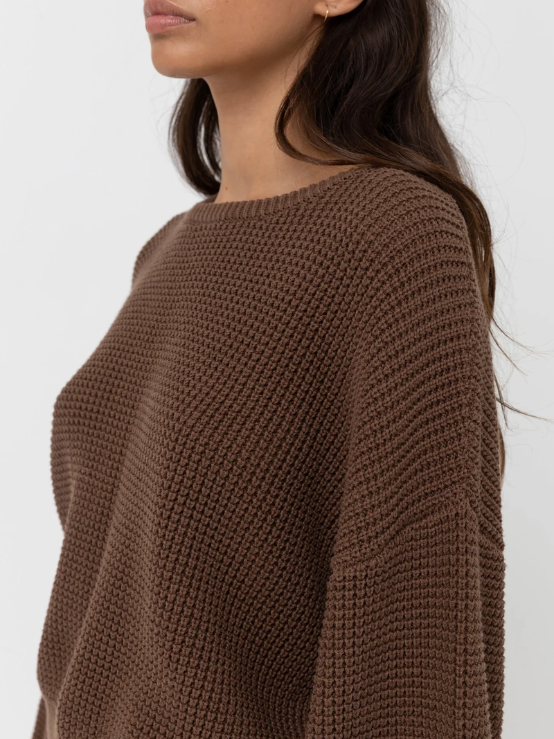 Rhythm - Classic KNIT JUMPER - CHOCOLATE