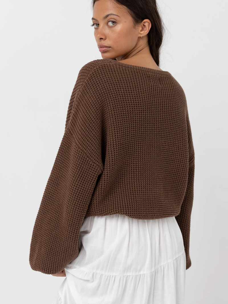 Rhythm - Classic KNIT JUMPER - CHOCOLATE