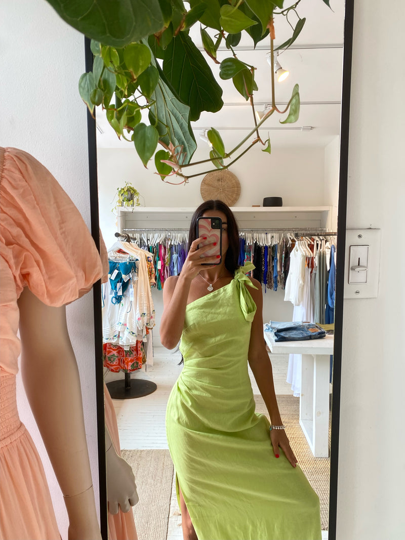 Kivari - Addison Midi Dress - Lime