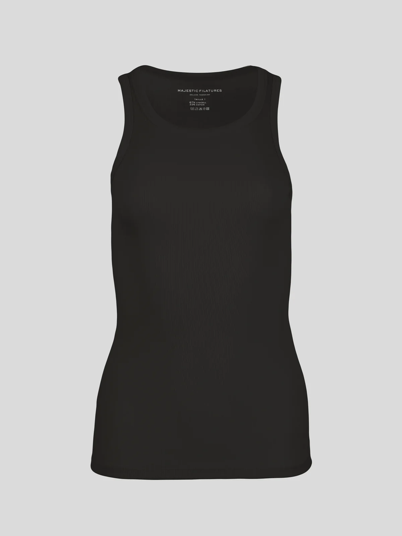 Majestic Filatures - Lyocell Cotton Baby Rib Tank Black