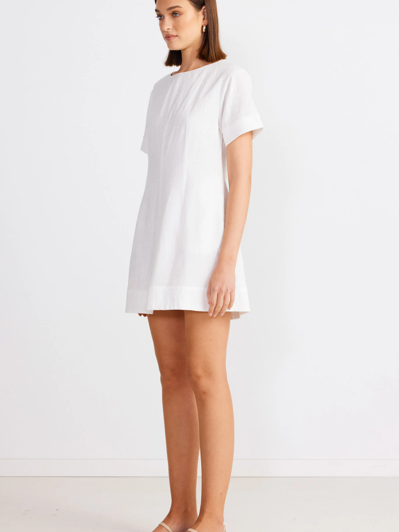 SNDYS- MILLA ULTRA MINI DRESS - WHITE