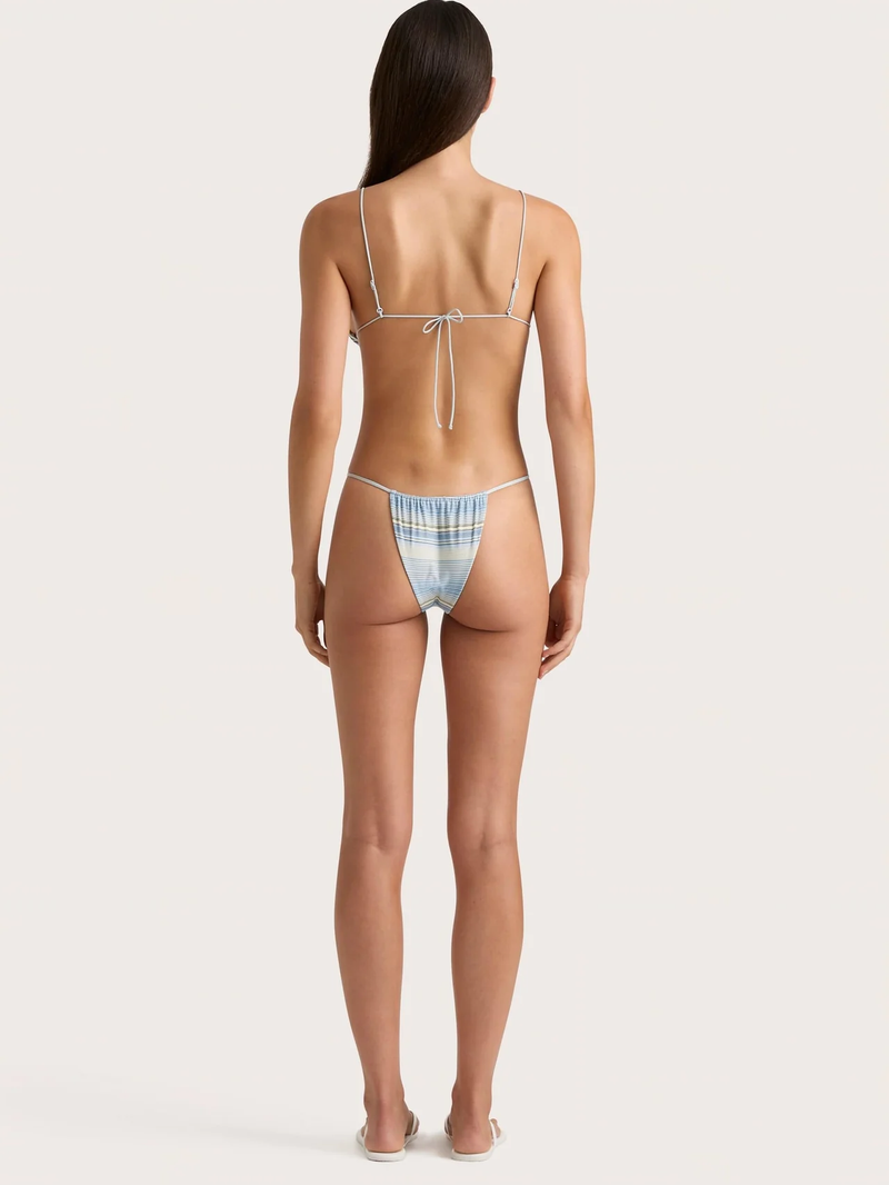 Faithfull - Elea String Bikini Bottom - Futura Stripe Blue