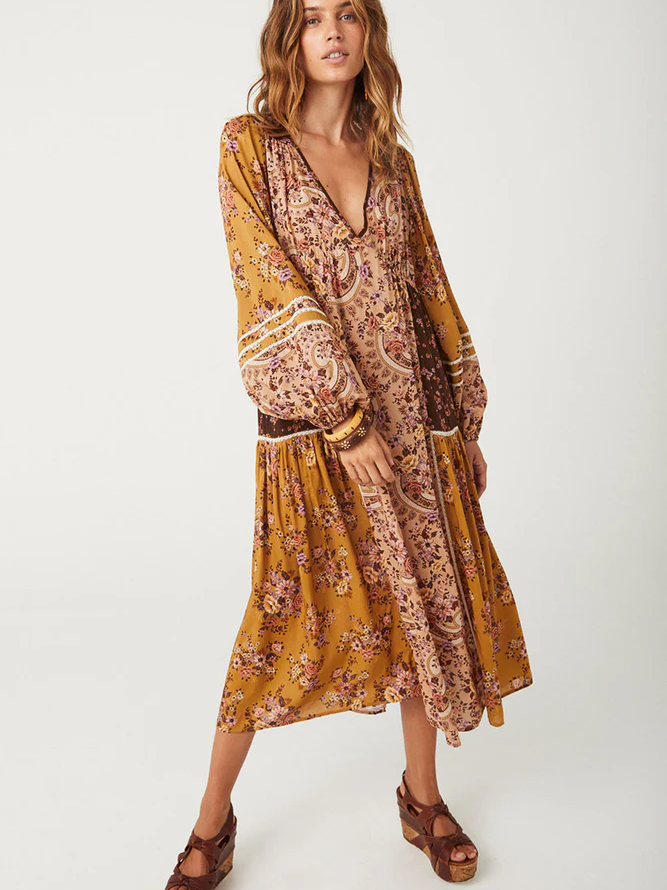 SPELL - Melody Midi Dress - Woodstock