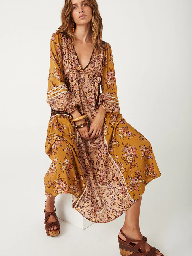 SPELL - Melody Midi Dress - Woodstock