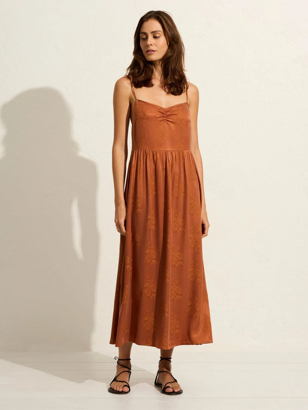 Auguste - Victoria Midi Dress - Rust