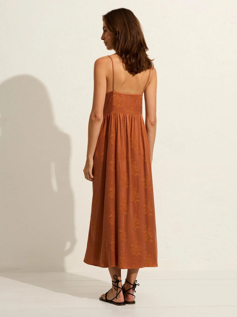 Auguste - Victoria Midi Dress - Rust