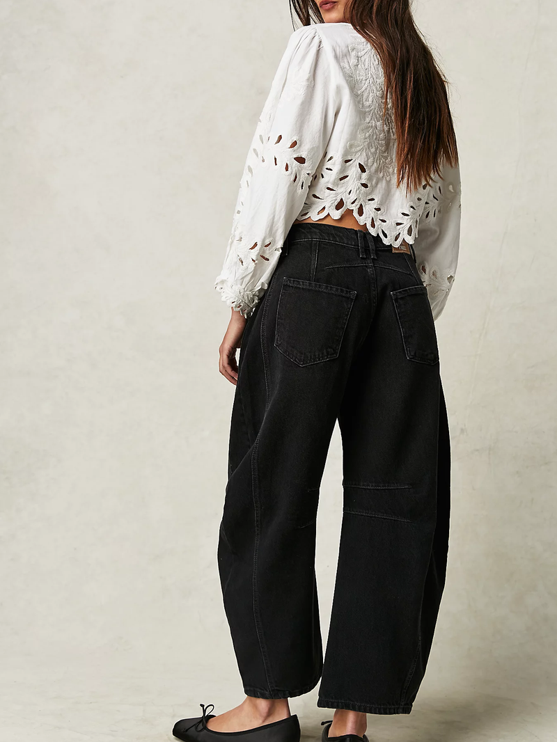 Free People - Good Luck Mid Rise Barrel Jeans - Soundwave