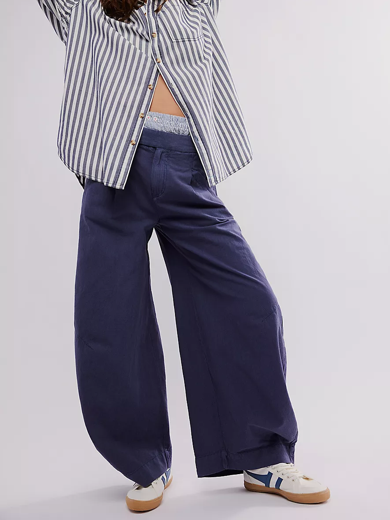 Free People - Tegan Barrel Trouser - Midnight Rain