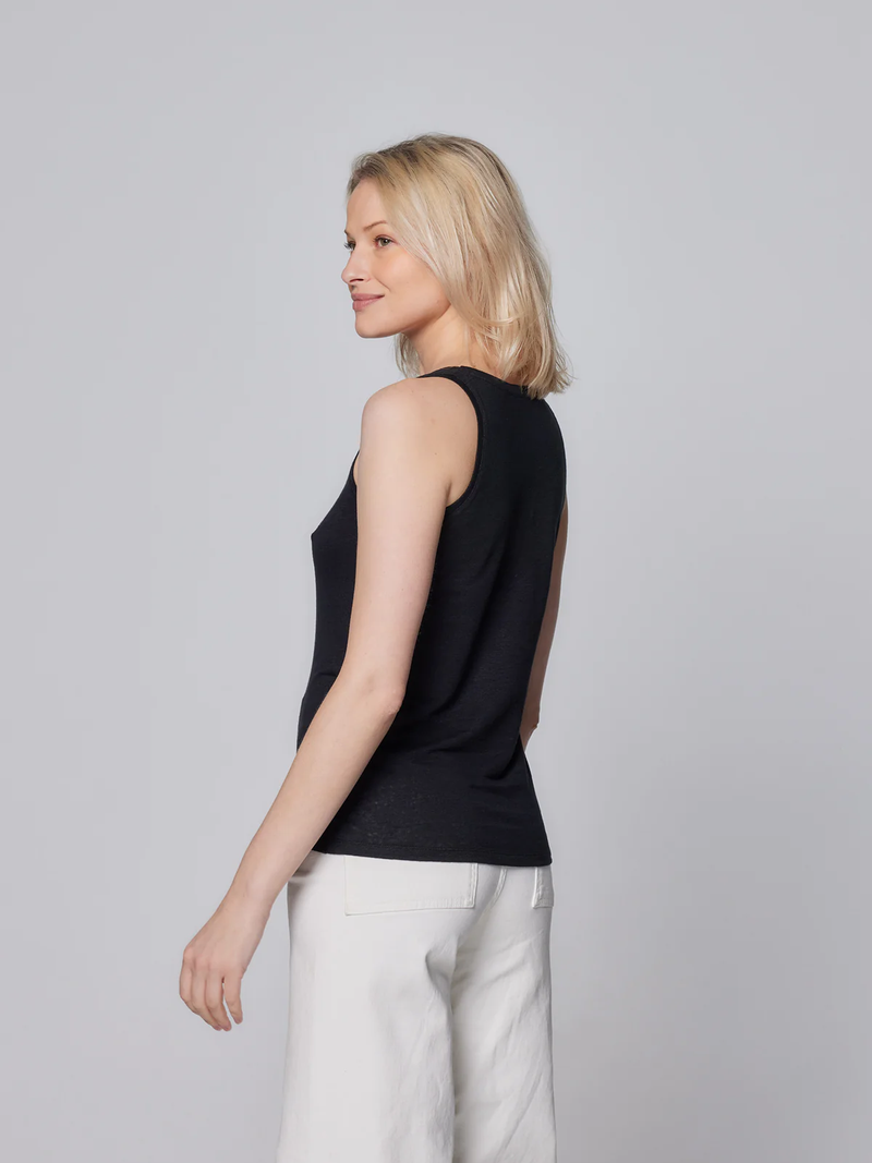 Majestic Filatures - Linen Stretch Tank Black