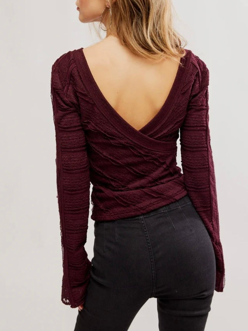 Free People - Rocky Long Sleeve Reversible Top - Winetasting