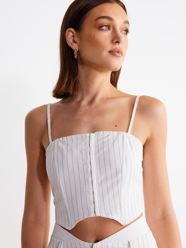 SNDYS - Zadie Corset Top (White)